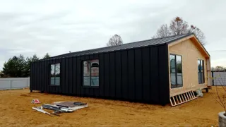 House, “Barnhouse 110” design, Rybinsk: facade finishing