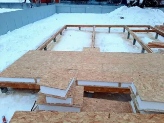 Haus nach individuellem Entwurf, Dorf Yakovlevskoe: Boden aus SIP-Paneelen auf Höhe 0