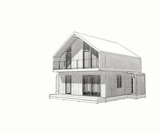 Haus, individuelles Projekt, Stadtkreis Dorf Zhedochi Naro-Fominskiy: Projektvisualisierung