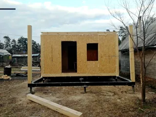 Custom-design house, Nikulskoe village: wall assembly