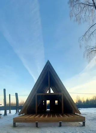 “A-Frame Altay” projeli ev, Moskova bölgesi: çatı