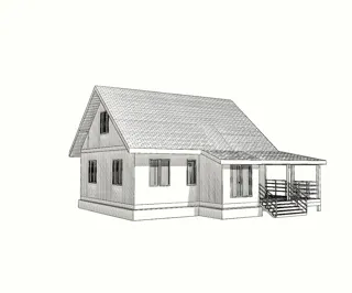 Haus nach individuellem Entwurf, Dorf Novo-Talitsy: Projektvisualisierung