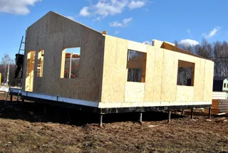 House based on the “Vega” design, Yaroslavl Region: wall assembly