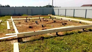 Haus nach Projekt „Bris“, Cottage-Siedlung „Schaworonki“: Fundament und Grundrahmen
