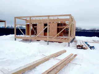 83,6 m² house, “Yaroslavl” design, Podporino village: wall assembly