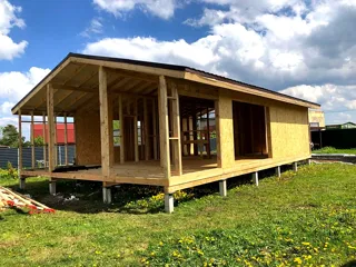 House based on the “Barnhouse 76.1” design, Zaporozhskoe settlement: completed house