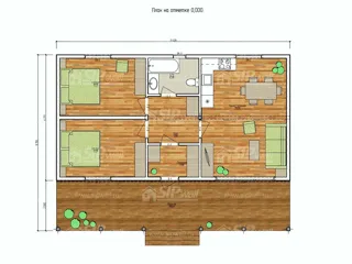 Haus nach Projekt „Mistika - K2.8“, Strunino: Projektgrundriss