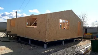 Haus nach Projekt „Barnhouse 76.1“, Gebiet Iwanowo: Wandmontage