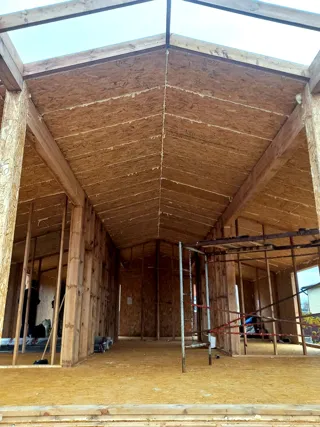 House, “Barnhouse 110” design, Rybinsk: interior partitions