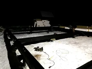 Haus nach Projekt „Nesabudka“, Gartengemeinschaft SNT „Rus“: Fundament und Grundrahmen