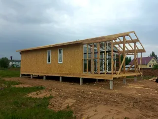 Haus 86,6 m² nach individuellem Projekt, Dorf Laptevo: Wandmontage
