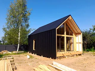 Haus 76 m² nach individuellem Projekt, Dorf Emelyanka: Fertiges Haus