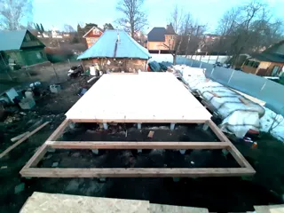 House based on the “Lotos” design, Glubokovo village: SIP panel floor at level 0