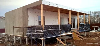 Haus nach Projekt „Mistika - K2.8“, Strunino: Fassadenverkleidung