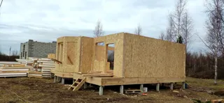 Haus 152 m² nach Projekt „Prag“, Dorf Lysnovo: Wände des Erdgeschosses