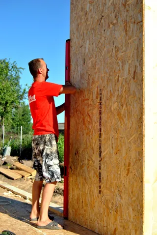 Haus nach Projekt „Lord“, Gebiet Iwanowo: Wandmontage