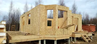 Haus 152 m² nach Projekt „Prag“, Dorf Lysnovo: Wände des Erdgeschosses