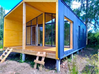Haus 54 m², Projekt „Barnhouse 39“, Dorf Kalikino: fertiges Haus