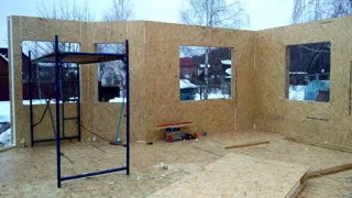 Haus nach Projekt „Ewropa“, SNT „Weteran-5“: Wandmontage