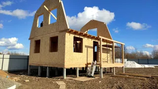 House based on the “Bylina” design, Ivanovo Region: wall assembly