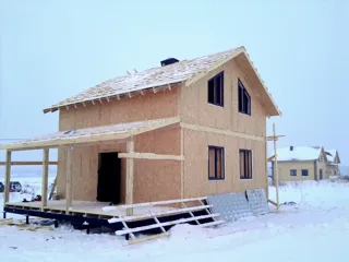Haus nach Projekt „Sefir“, Dorf Zubino: Wandmontage
