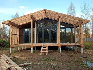 Haus nach Projekt „Chalet 76.3“, Gebiet Iwanowo: Fertiges Haus