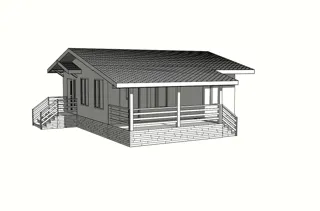 Özel projeye göre 71 m² ev, Moskova bölgesi: proje görselleştirmesi