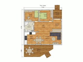 Haus nach individuellem Entwurf, Gebiet Moskau: Grundriss des Projekts