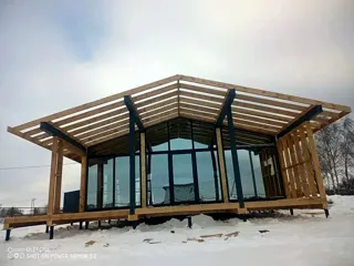 Haus nach Projekt „Chalet 76.3“, Siedlung Parkovo: Dach
