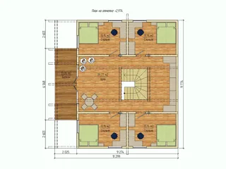 Haus nach Projekt „Barskoe pomeste“, Gebiet Kostroma: Projektgrundriss