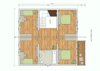 Haus nach Projekt „Akkord“, Siedlung Pervyy: Projektgrundriss