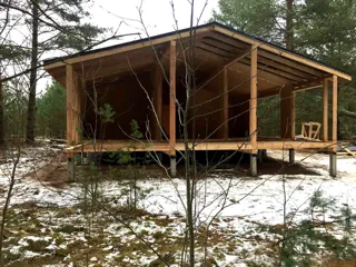 “Barnhouse 110” projesine göre ev, Vidogoshchi köyü: tamamlanmış ev