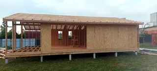 House based on the “Barnhouse 76.1” design, Zaporozhskoe settlement: completed house