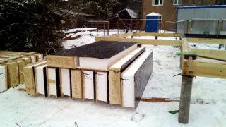 Haus, individuelles Projekt, Stadtkreis Dorf Zhedochi Naro-Fominskiy: Fundament und Bodenrahmen