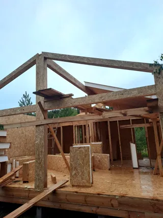 Haus 64 m² nach individuellem Projekt, Dorf Seltso-Podelyshevo: Wandmontage