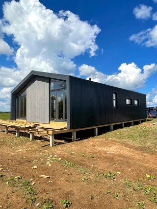 Haus nach Projekt „Barnhouse 84.2“, Dorf Ivantsevo: Fassadenverkleidung