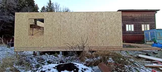 Haus nach Projekt „Finnisch 60“, Gebiet Moskau: Wandmontage