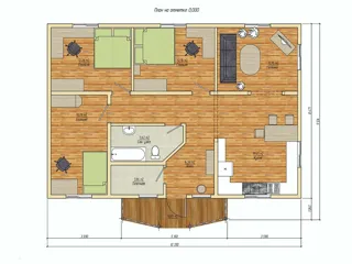 Haus 111 m², Projekt „Wiktorija“, SNT „Isanino“: Grundriss des Projekts