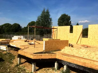 Haus nach Projekt „Jastreb“, Gebiet Iwanowo: Wandmontage