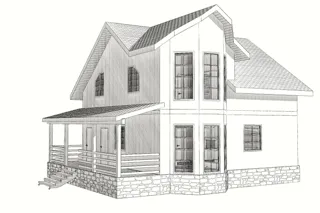 Haus nach individuellem Entwurf, Siedlung Sadovyy: Projektvisualisierung