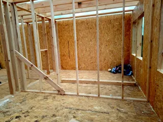 House, custom design, Kostroma 28: wall assembly