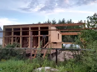 81 m² house built to a custom design, Gumnishchi village: wall assembly