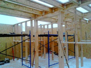 House built to a custom design, Patrikeevo village: interior partitions