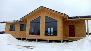 House based on the “Arizona mini” design, Belyanitsy village: completed house