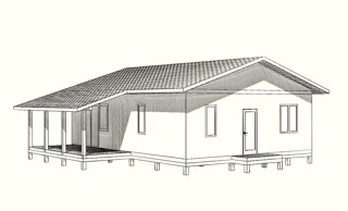 Haus nach individuellem Entwurf, Dorf Kudrino: Projektvisualisierung