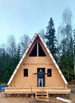 “A-Frame Altay” projeli ev, Moskova bölgesi: çatı