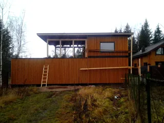 Garage nach Projekt „Garage“, Gebiet Kostroma: fertiges Gebäude