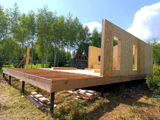 Haus nach Projekt „im Dorf Wjatkowo“, Gebiet Iwanowo: Wandmontage