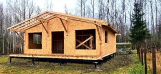 House based on the “Half-timbered 98” design, SNT “POZITIV”: completed house