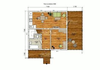 Haus nach Projekt „Dmitrowo“, Dorf Lupychevo: Projektgrundriss